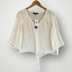 5 for $45 NWT Leighton Top Blouse Shirt Size M White